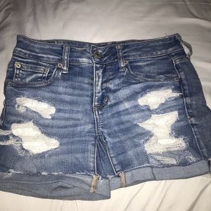 American Eagle Ripped Jean Shorts